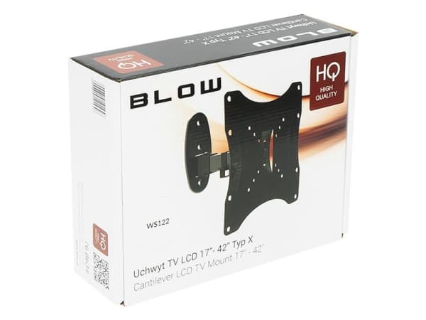 BLOW 76-863#, 106,7 cm (42"), 200 x 200 mm, -5 - 15°, 180°, Terästä, Musta
