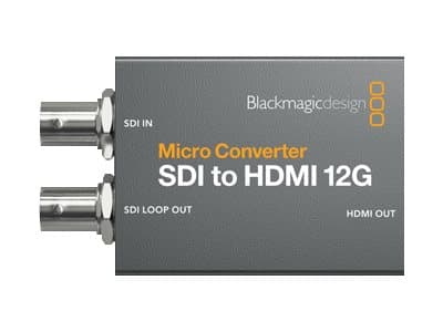 Blackmagic Micro Converter SDI to HDMI 12G - 12G-SDI till HDMI video- och ljudomvandlare