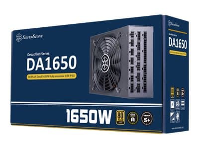 SilverStone Decathlon Series SST-DA1650-G - Strømforsyning (intern) - ATX12V 2.4/ EPS12V/ PS/2 - 80 PLUS Gold - AC 100-240 V - 1650 watt - aktiv PFC