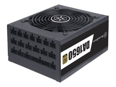 SilverStone Decathlon Series SST-DA1650-G - Strømforsyning (intern) - ATX12V 2.4/ EPS12V/ PS/2 - 80 PLUS Gold - AC 100-240 V - 1650 watt - aktiv PFC Sort