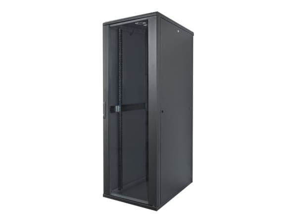 Intellinet-verkkokaappi, vapaasti seisova (vakio), 32U, käyttösyvyys 123-573mm/leveys 503mm, musta, koottu, max 1500kg, palvelinteline, IP20-luokitel