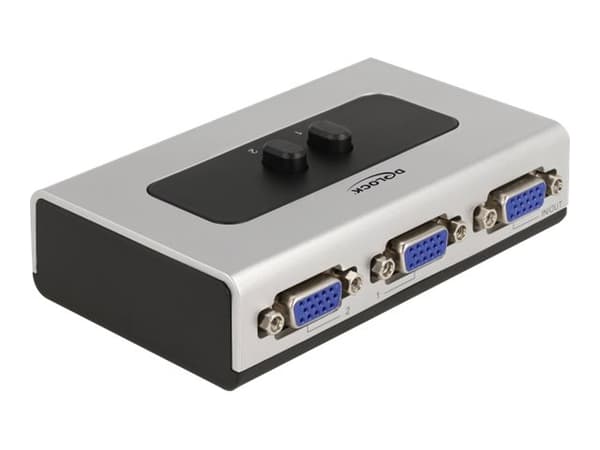 Delock - Videolinjedelare/omkopplare - 2 x VGA - skrivbordsmodell