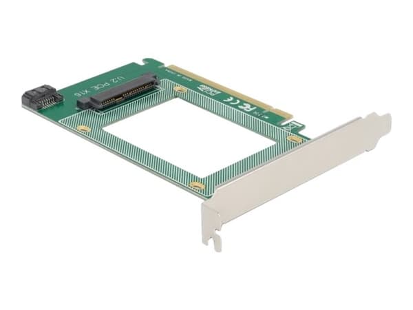 Delock - Lagringskontroller - 2,5" - U.2 NVMe / SATA 6Gb/s - PCIe 4.0 x16