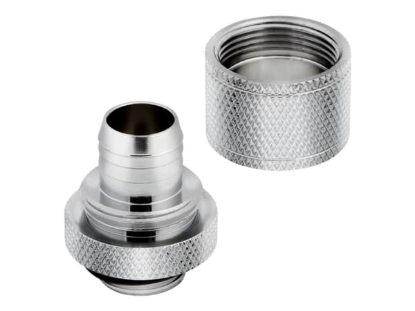 CORSAIR Hydro X Series XF Compression Fitting - Armatur for væskekjølesystem - krom (en pakke 4)