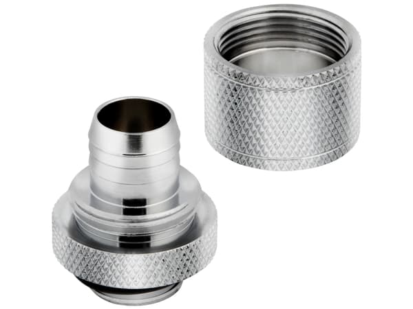 CORSAIR Hydro X Series XF Compression Fitting - Armatur for væskekjølesystem - krom (en pakke 4)