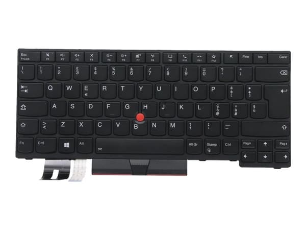 Primax KB1021 - Ersättningstangentbord för bärbar dator - med Trackpoint, UltraNav - bakgrundsbelyst - QWERTY - italiensk - svart - FRU - för ThinkPa