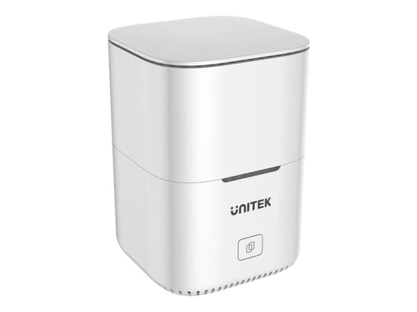 Unitek SyncStation Marshmallow S1207A - HDD dockningsstation - fack: 2 - M.2 - M.2 NVMe Card / PCIe (NVMe) - USB 3.2 (Gen 2) - vit