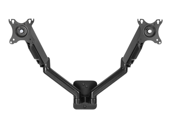 DELTACO Office ARM-0361 - Monteringssett (2 leddarmer, 2 VESA-monteringsbøyler, veggbrakett) - Gas Spring - for 2 LCD-skjermer - stål, plastikk, alum