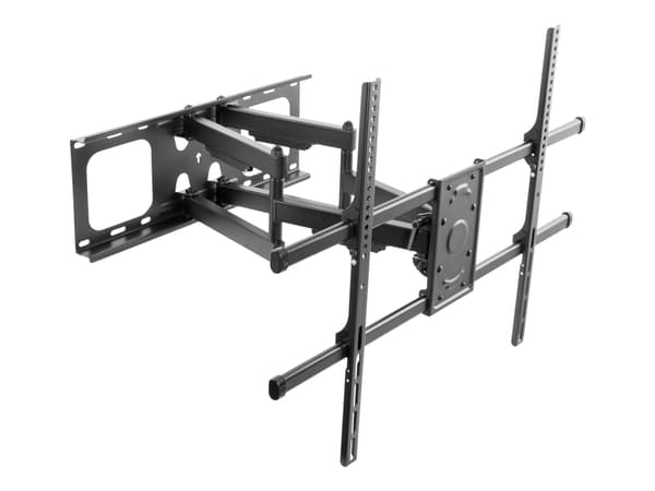 DELTACO Office ARM-0261 - Monteringssett - full bevegelse - for LCD TV / kurvet LCD TV - robust - stål, kaldvalset plate, blikk - finteksturert svart Sort