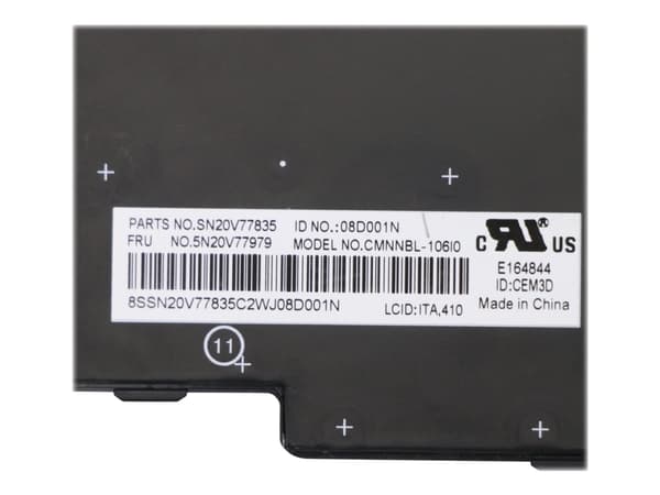 Chicony - Ersättningstangentbord för bärbar dator - italiensk - svart - för ThinkPad P15s Gen 1 20T4, 20T5