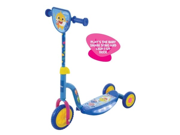 Babyshark trehjuling med musik och ljus