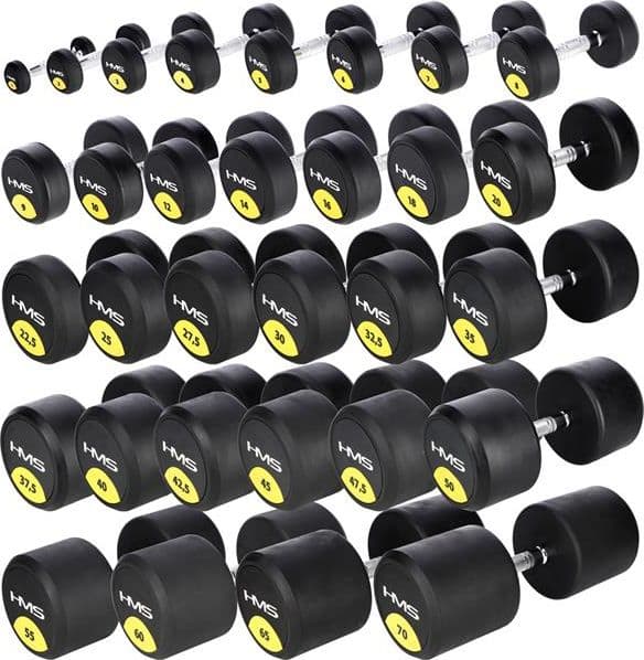 Kumipintainen käsipaino 3kg HMS HG PRO 3 HMS HG PRO 3