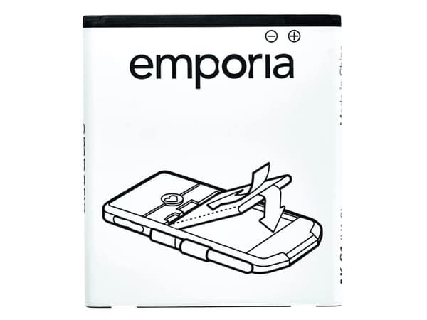 Emporia AK-V50-4G-BC, Akku, Emporia, ACTIVE V50, Musta, Valkoinen, Litiumioni (Li-Ion), 1400 mAh