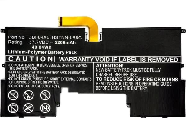 CoreParts - Batteri til bærbar PC - litiumpolymer - 5200 mAh - 40 Wh - svart - for HP Spectre Laptop 13-v101na