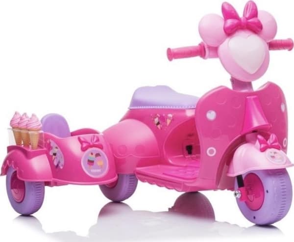 Lean Cars CREAM Triratis elektromobilis Scooter Ice Kräminis Shop JT5258, rožinis