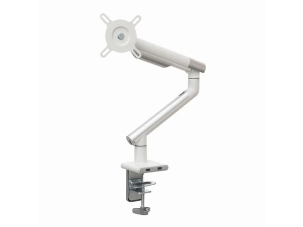 ART L-19GD - Monteringssett - justerbar arm - for LCD-TV - aluminium - hvit - skjermstørrelse: 17"-32" - skrivebordsmonterbar