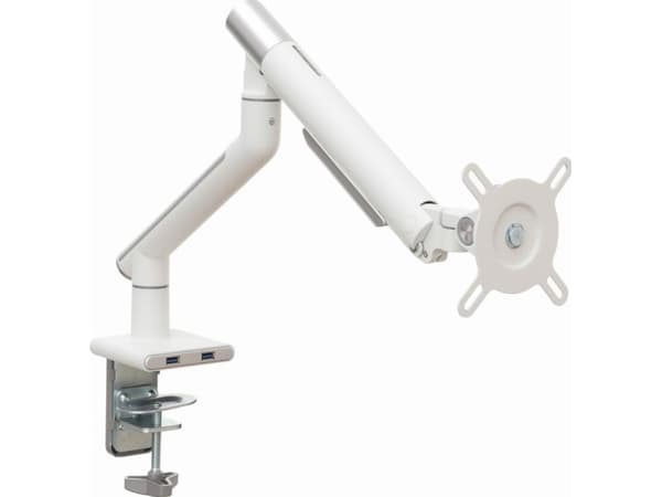 ART L-19GD - Monteringssett - justerbar arm - for LCD-TV - aluminium - hvit - skjermstørrelse: 17"-32" - skrivebordsmonterbar
