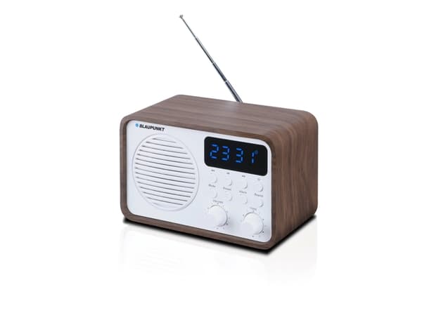 Bärbar radio med Bluetooth och USB BLAUPUNKT PP7BT, färg: brunt trä/vit