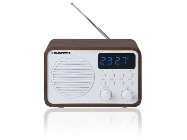 Bärbar radio med Bluetooth och USB BLAUPUNKT PP7BT, färg: brunt trä/vit