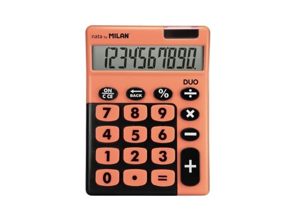 Milan 150610TDOBL, Desktop, Grunnleggende, 10 sifre, 1 linjer, Batteri, Oransje