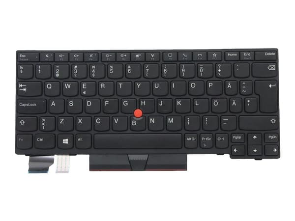 Chicony - Erstatningstastatur for bærbar PC - med Trackpoint - QWERTY - Svensk/finsk - svart - FRU - for ThinkPad L13 Gen 2; L13 Yoga Gen 2; X13 Gen
