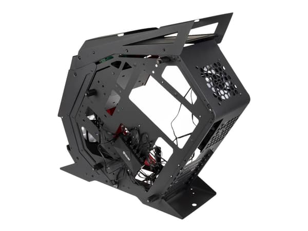 Kolink Big Chungus Hench - Mid tower - ATX - sidepanel med vindu (herdet glass) - ingen strømforsyning (ATX) - svart - USB/lyd