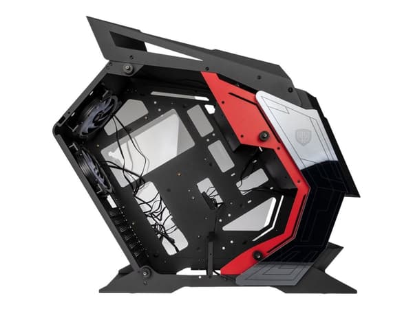 Kolink Big Chungus Hench - Mid tower - ATX - sidepanel med vindu (herdet glass) - ingen strømforsyning (ATX) - svart - USB/lyd