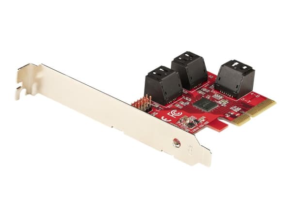 StarTech.com SATA PCIe Card, 6 Port PCIe SATA Expansion card, 6Gbps SATA Card, Low/Full Profile, Stacked SATA Connectors, ASM1166 Non-Raid SATA Contr