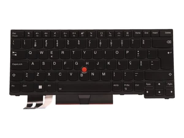 Lite-On - Ersättningstangentbord för bärbar dator - med Trackpoint, UltraNav - bakgrundsbelyst - QWERTY - portugisisk - svart - FRU - för ThinkPad P1