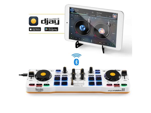 Hercules DJControl Control MIX Bluetooth Pour Smartphone et tablettes ( Andoid e, USB Type-A, 340 mm, 100 mm, 49 mm, 500 g, USB