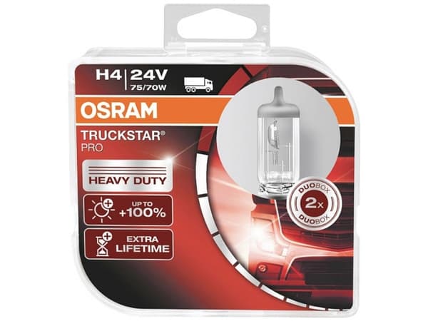 Osram Truckstar Pro - H4 - 75/70W - 24V - 2 stk.