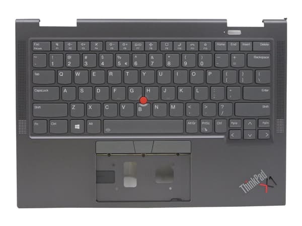Sunrex - Ersättningstangentbord för bärbar dator - med Trackpoint, UltraNav - bakgrundsbelyst - QWERTY - Engelska - Europa - grå - FRU - med övre sky