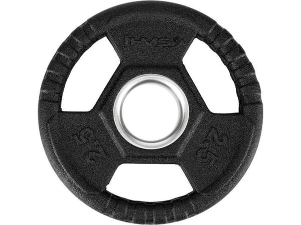HMS mustat kumitetut olympialevyt 2,5 kg (TOH02)