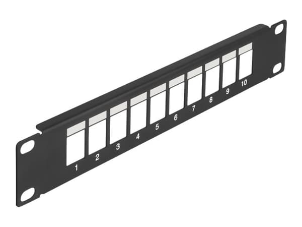 DeLOCK 66676, Tyhjä paneeli, Musta, Metalli, 1U, 25,4 cm (10"), 44 mm