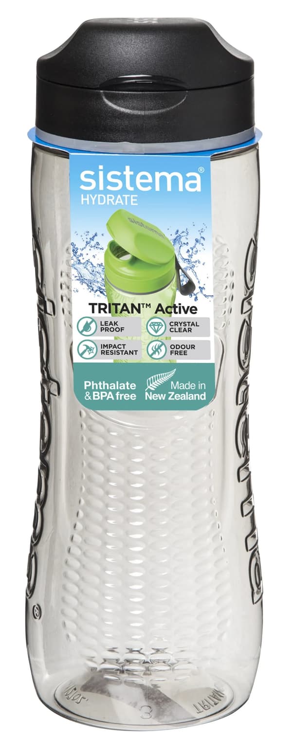 Sistema - Tritan Active Bottle 800ml -Black- Drikkeflaske