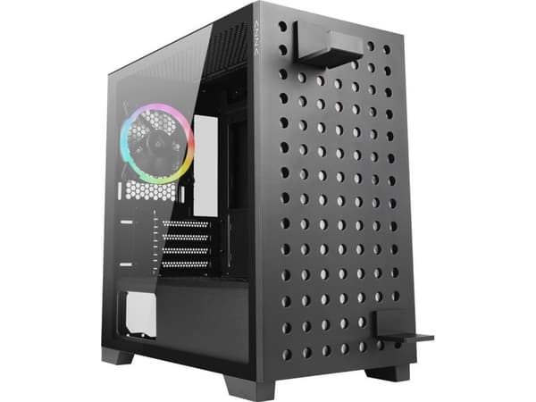 Azza Elise, Tower, PC, Sort, ITX, Micro ATX, Stål, Herdet glass, Multi