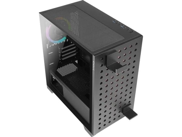 Azza Elise, Tower, PC, Sort, ITX, Micro ATX, Stål, Herdet glass, Multi