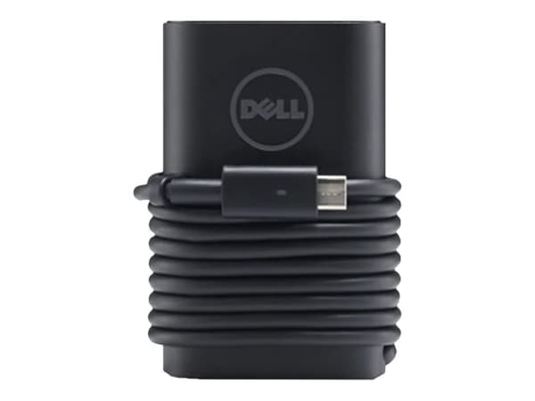 Dell E5 Type-C AC Adapter - Kit - strömadapter - 65 Watt - Storbritannien - för Latitude 5285 2-in-1, 5290 2-in-1, 7212 Rugged Extreme Tablet, 7389 2 Svart