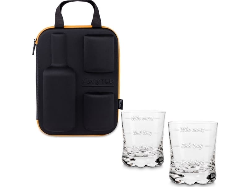Whiskey case with glasses Froster Who cares