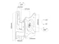 Miniatyrbild 3 av 5: InLine 23107D, 75 x 75 mm, 100 x 100 mm, -15 - 15°, -60 - 60°, Gjuten aluminium, Svart