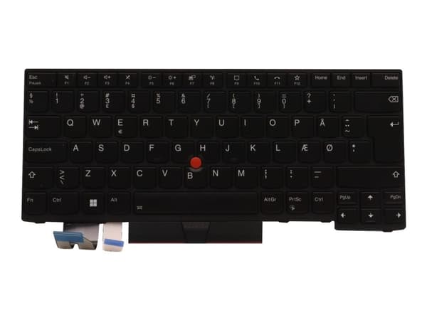 Lite-On - Ersättningstangentbord för bärbar dator - med Trackpoint, UltraNav - bakgrundsbelyst - QWERTY - dansk - svart - FRU - för ThinkPad P14s Gen