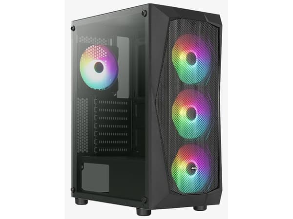 AeroCool - - ingen strømforsyning (ATX) - USB/lyd Sort