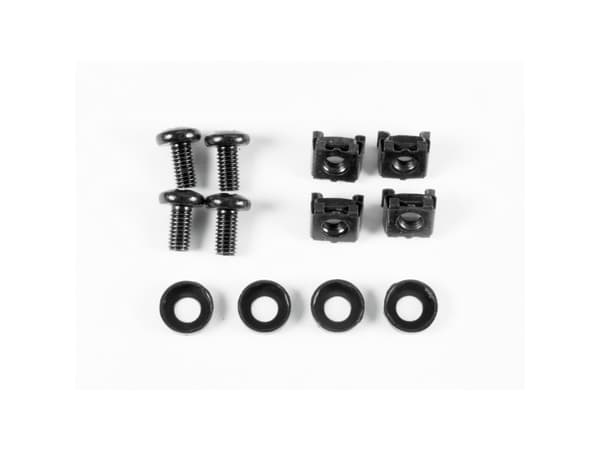 Inter-Tech - Mounting support - 550 mm - svart - 1U - 19" (en pakke 2)