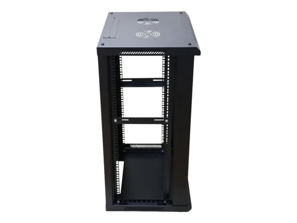 Extralink - Rack skåp - 600x600 mm - väggmontering - svart - 18U - 19"