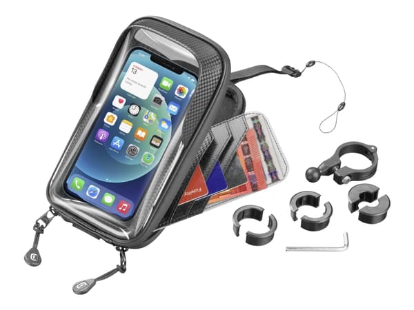 Cellular Line Rider Shield - Sykkelholder for mobiltelefon - inntil 6,7" - svart