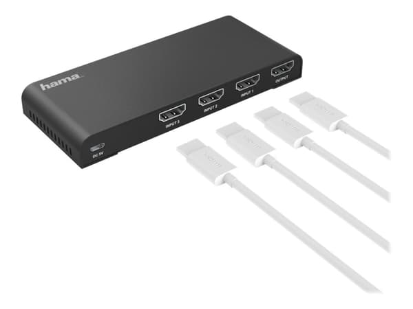 Hama 3x1 - Switch - 4 x HDMI - skrivbordsmodell
