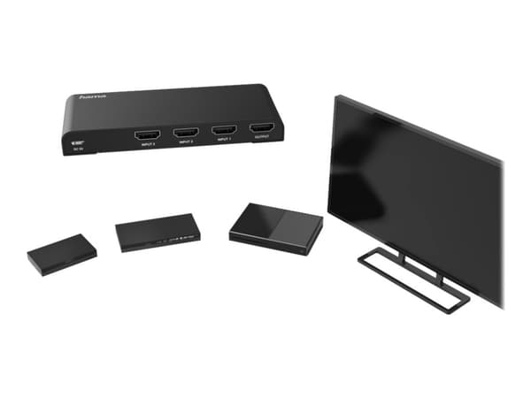 Hama 3x1 - Switch - 4 x HDMI - skrivbordsmodell