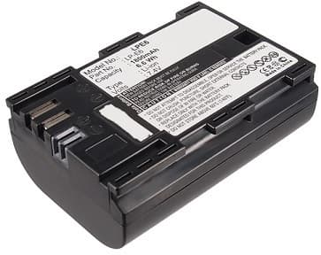 CoreParts - Batteri - Li-Ion - 1800 mAh - 13.3 Wh - svart - for Canon LC-E6, LC-E6E, XC10, XC15; EOS 5D, 5DS, 60, 6D, 70, 7D, 80, 90, R, R5, R6, R7,