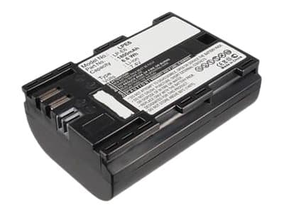 CoreParts - Batteri - Li-Ion - 1800 mAh - 13.3 Wh - svart - for Canon LC-E6, LC-E6E, XC10, XC15; EOS 5D, 5DS, 60, 6D, 70, 7D, 80, 90, R, R5, R6, R7,