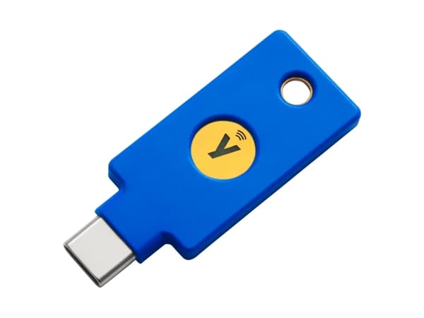 Yubico Security Key, Windows 10, Mac OS, Android, Blå, USB-C, FIDO 2 Certified, FIDO Universal 2nd Factor (U2F) Certified